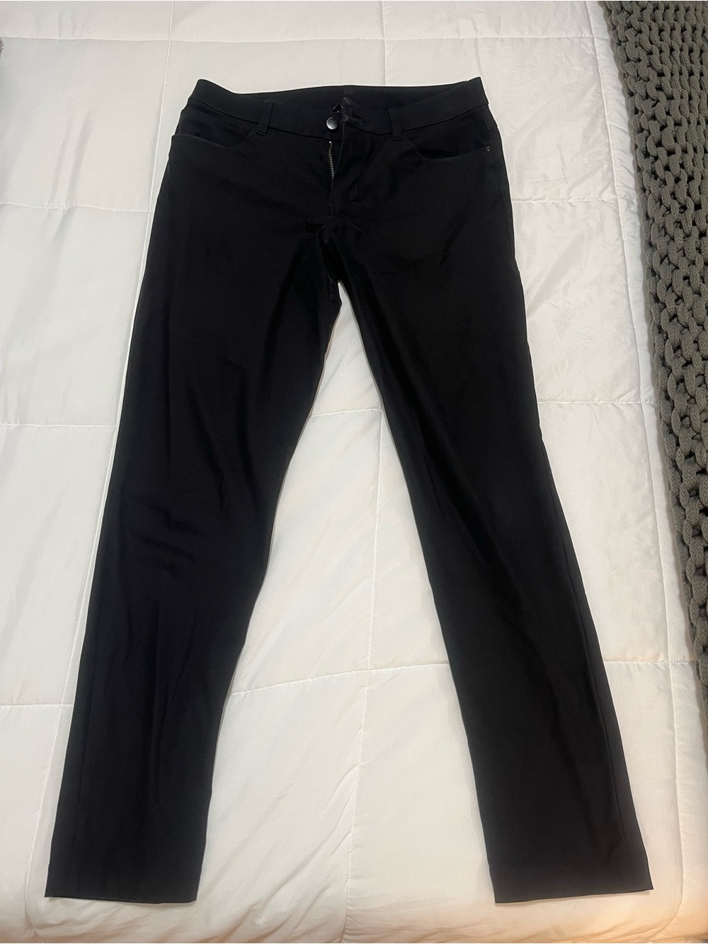 lululemon athletica Black Slim Stretch ABC Warpstream Chinos
